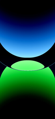 Blue and Green iPhone